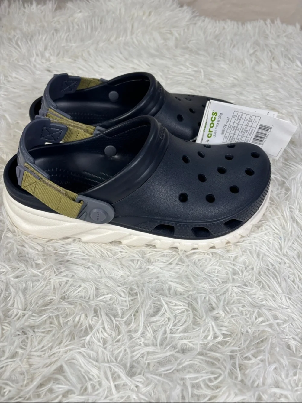 Crocs Duet Max 2 Clog Womens 8 Mens 7 Navy Blue Marine - Picture 1 of 6